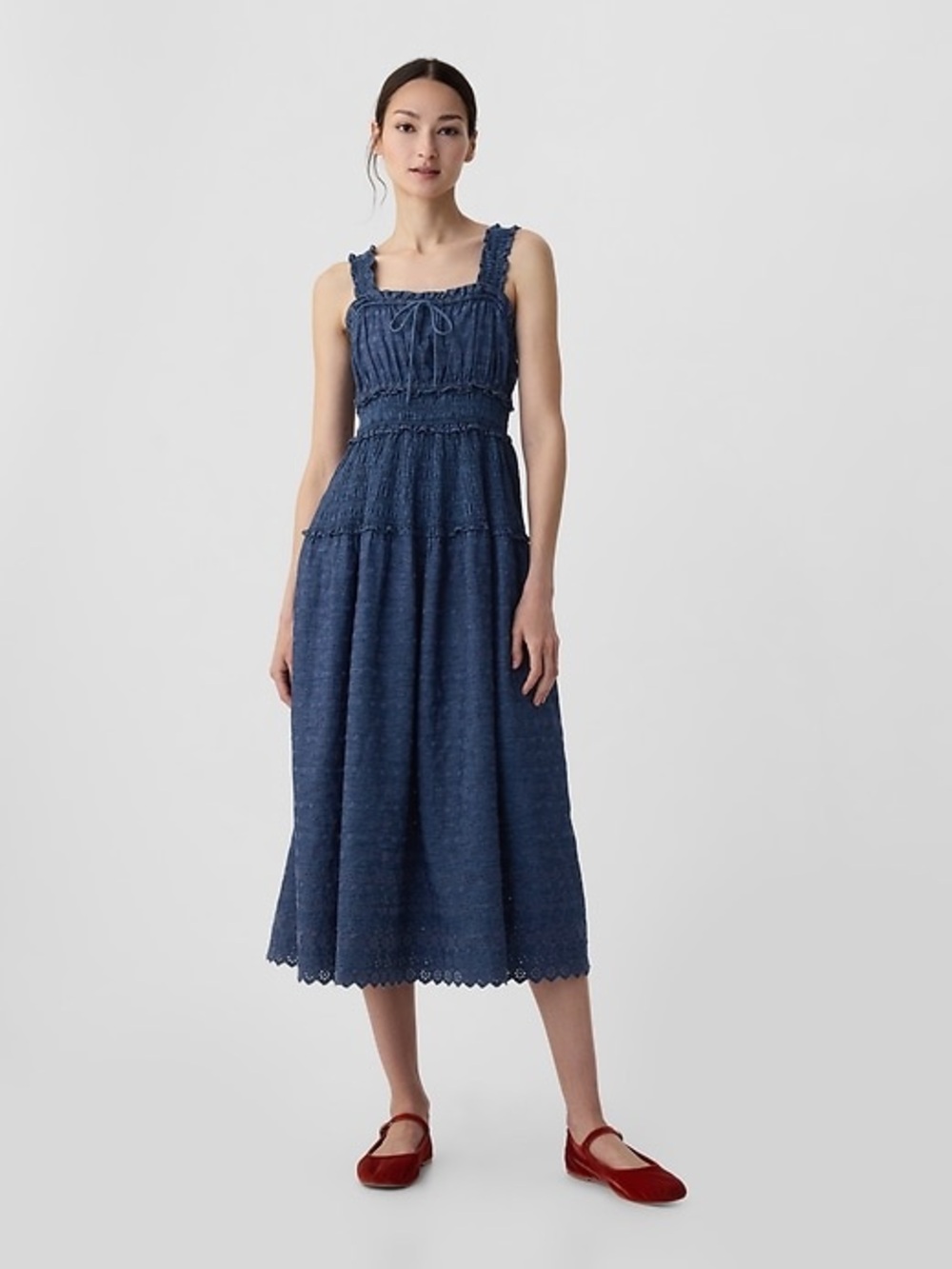 Doen x Gap Eyelet Midi Dress